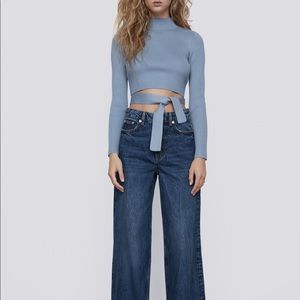 Zara Ribbed Sweater w/ Cut Out Detail